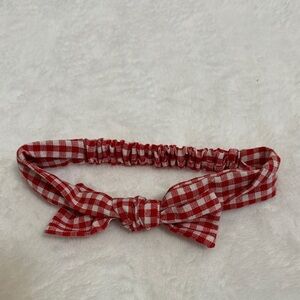Red Checkered Kids Headband